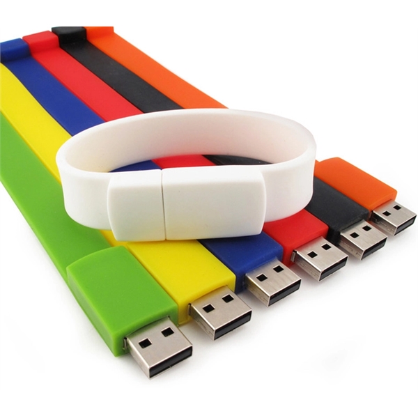 Silicone wristband USB flash drive with multiple available capacities and colors.... from ASI 37218 Athena Promo (tm)