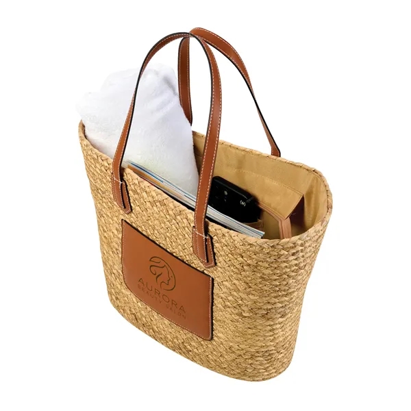 Akena Natural Hyacinth Grass Tote... from ASI 67866 Logomark/Valumark