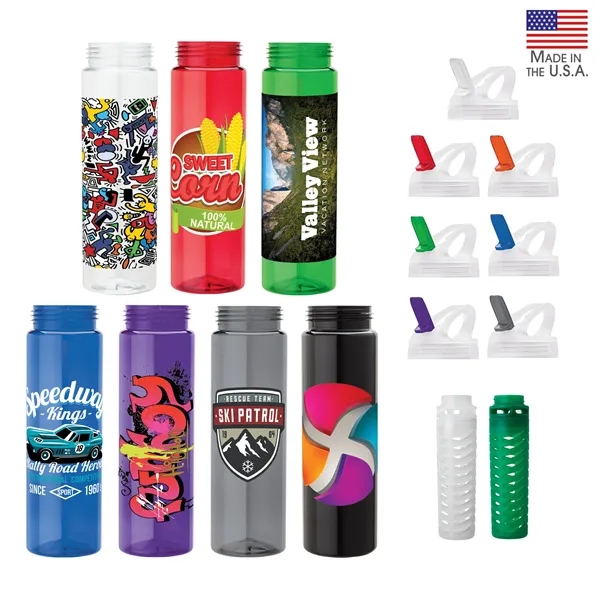 25 oz. sports water bottle featuring a fruit infuser and flip... from ASI 67866 Logomark/Valumark / Valumark™