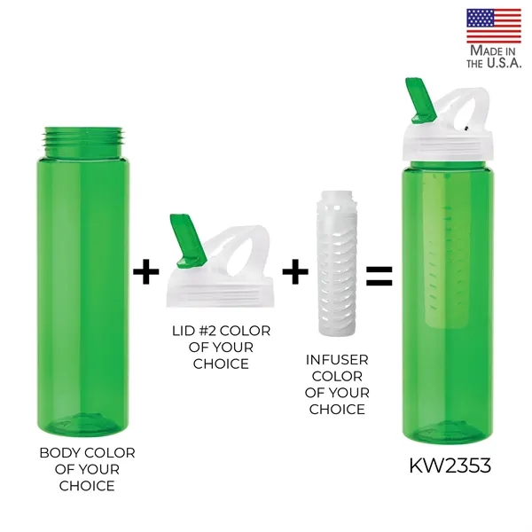 25 oz. sports water bottle featuring a fruit infuser and flip... from ASI 67866 Logomark/Valumark / Valumark™
