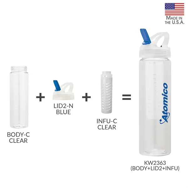 2.94" x 11.12" x 2.94" PET bottle with 32 oz. capacity;... from ASI 67866 Logomark/Valumark / Valumark™