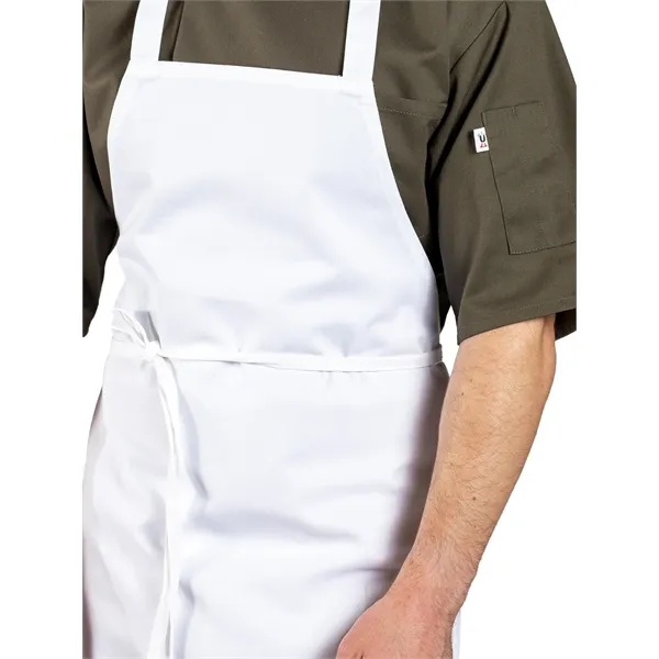 Uncommon Threads Unisex Mid-Length Bib Apron - White... from ASI 86018 Scrub Authority / Uniform Stores