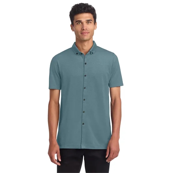 Coming In Spring MERCER+METTLE Stretch Pique Full-Button ...... from ASI 84863 SanMar