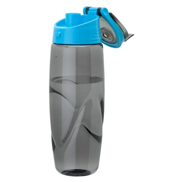 32 oz. BPA-Free Tritan water bottle with a smoky body, colored... from ASI 67866 Logomark/Valumark