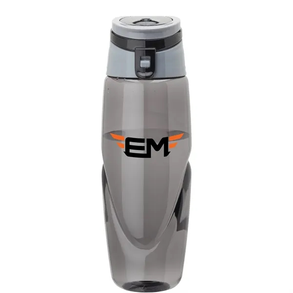 32 oz. BPA-Free Tritan water bottle with a smoky body, colored... from ASI 67866 Logomark/Valumark