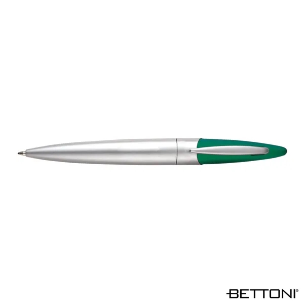 Twist action ballpoint pen with satin silver and rubber coated finish,... from ASI 67866 Logomark/Valumark