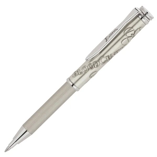 Telescoping ballpoint pen with etched barrel and antique sculptured cap.... from ASI 67866 Logomark/Valumark