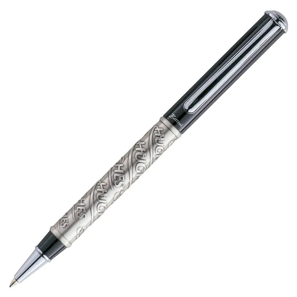 Twist action ballpoint pen with lacquered coat and sculptured etching on... from ASI 67866 Logomark/Valumark