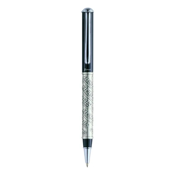 Twist action ballpoint pen with lacquered coat and sculptured etching on... from ASI 67866 Logomark/Valumark