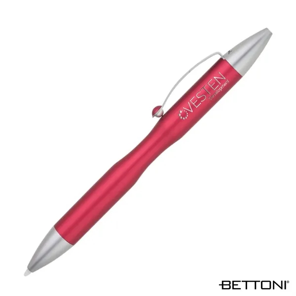 Aluminum ballpoint pen with gravity drop and lock mechanism and stylus... from ASI 67866 Logomark/Valumark