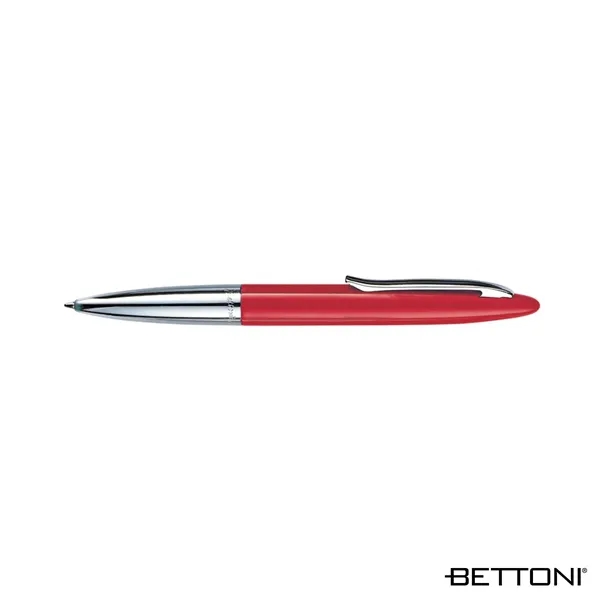 Ballpoint pen with heavyweight brass construction, chrome clip and barrel and... from ASI 67866 Logomark/Valumark