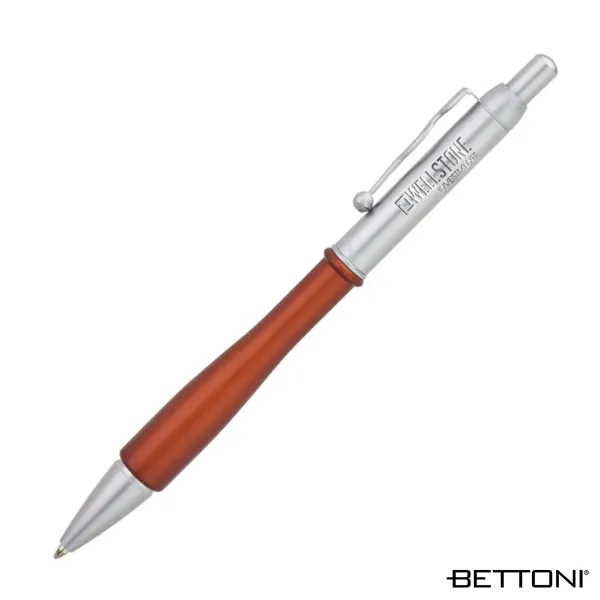 Ballpoint pen with solid brass construction, cool wavy clip, rubberized metallic... from ASI 67866 Logomark/Valumark