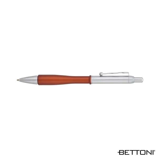 Ballpoint pen with solid brass construction, cool wavy clip, rubberized metallic... from ASI 67866 Logomark/Valumark