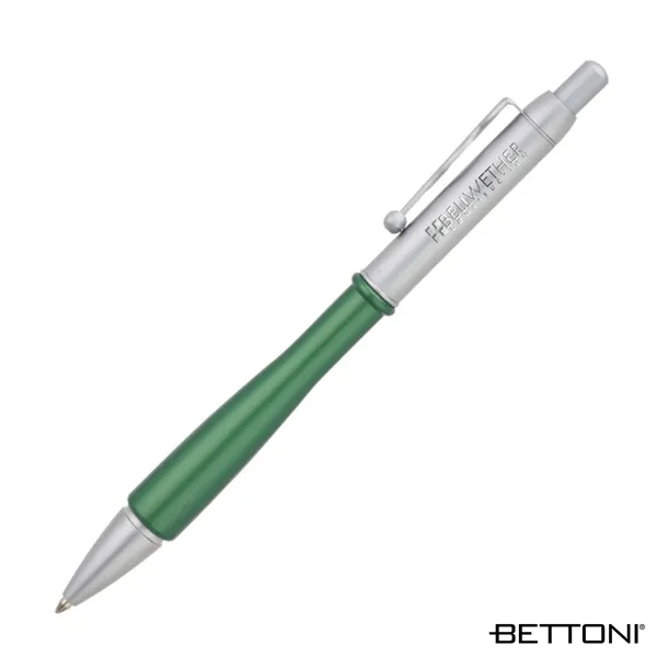 Ballpoint pen with solid brass construction, cool wavy clip, rubberized metallic... from ASI 67866 Logomark/Valumark