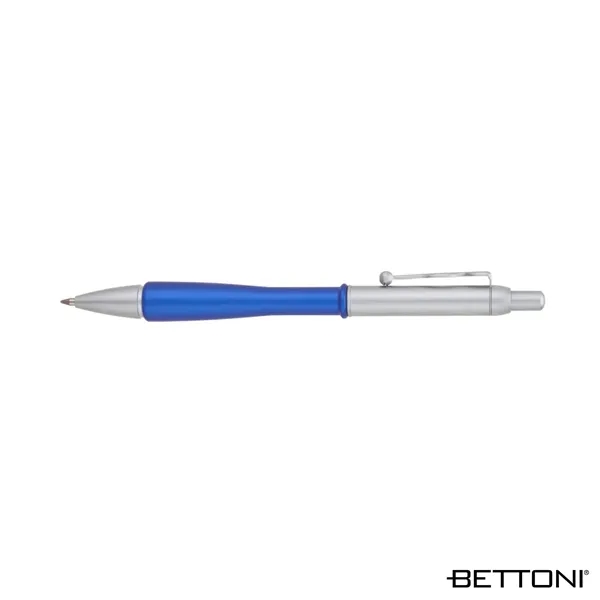 Ballpoint pen with solid brass construction, cool wavy clip, rubberized metallic... from ASI 67866 Logomark/Valumark