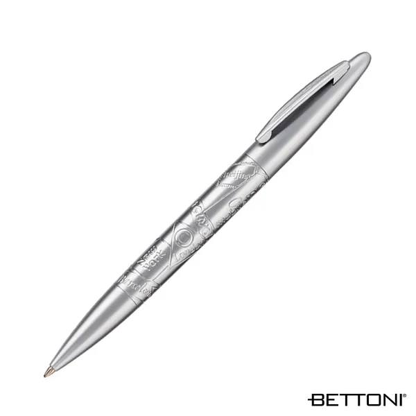 Twist-action ballpoint pen with fashionable styling and exquisite satin silver finish.... from ASI 67866 Logomark/Valumark