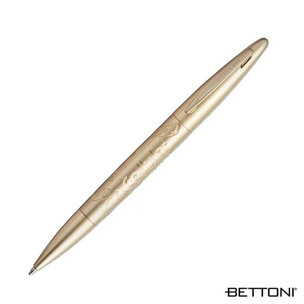 Twist action ballpoint pen with fashionable styling and exquisite gold finish.... from ASI 67866 Logomark/Valumark