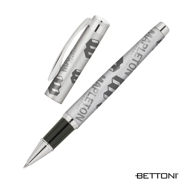 Rollerball pen with full wrap printed cap and barrel design, solid... from ASI 67866 Logomark/Valumark