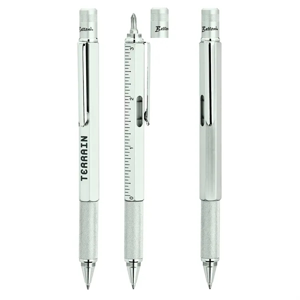 Multifunctional 4-in-1 twist-action ballpoint pen.... from ASI 67866 Logomark/Valumark