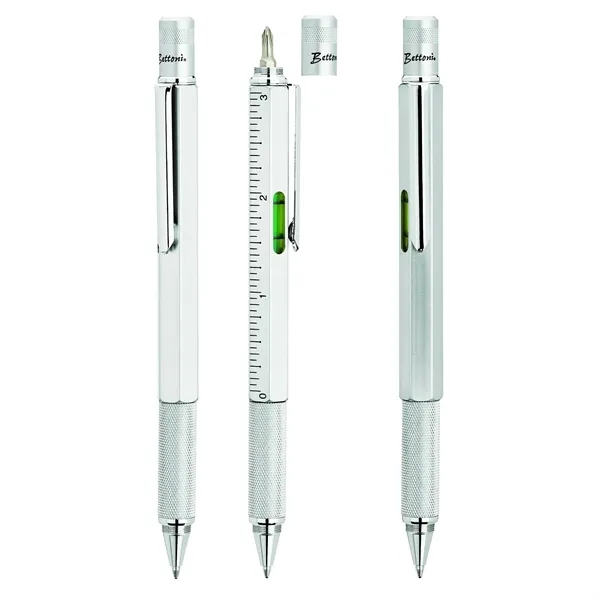 Multifunctional 4-in-1 twist-action ballpoint pen.... from ASI 67866 Logomark/Valumark