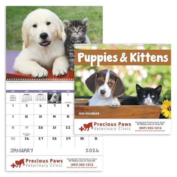 Puppies & Kittens - Spiral... from ASI 40480 Koozie Group / Norwood Triumph Calendar
