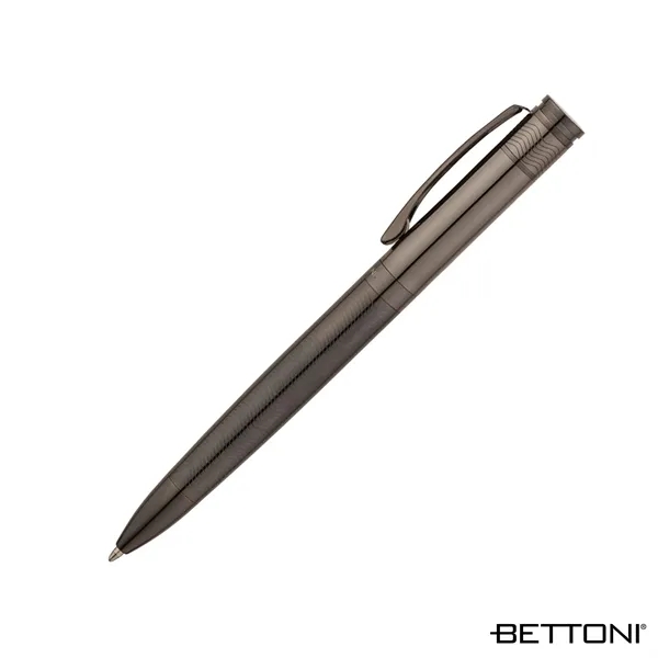 Brass ballpoint pen with twist-action mechanism, gunmetal plating, high-gloss lacquer finish... from ASI 67866 Logomark/Valumark