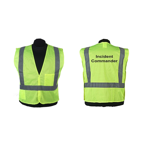 Green safety vest, ANSI Class 2, economy mesh, one size fits... from ASI 79951 Promosafe / Promosafe