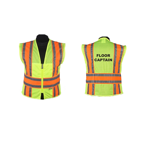 Green safety vest, ANSI class 2, Minnesota style vest (med -... from ASI 79951 Promosafe / Promosafe