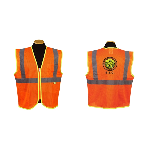 Orange safety vest, ANSI class 2, (med-5xl), economy. 36/ctn. 18 lbs./ctn.... from ASI 79951 Promosafe