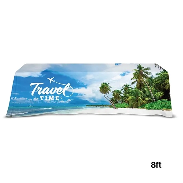 96" x 30" open back table throw made of 300D polyester... from ASI 67866 Logomark/Valumark