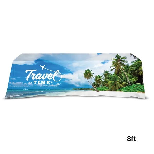 96" x 30" open back table throw made of 300D polyester... from ASI 67866 Logomark/Valumark