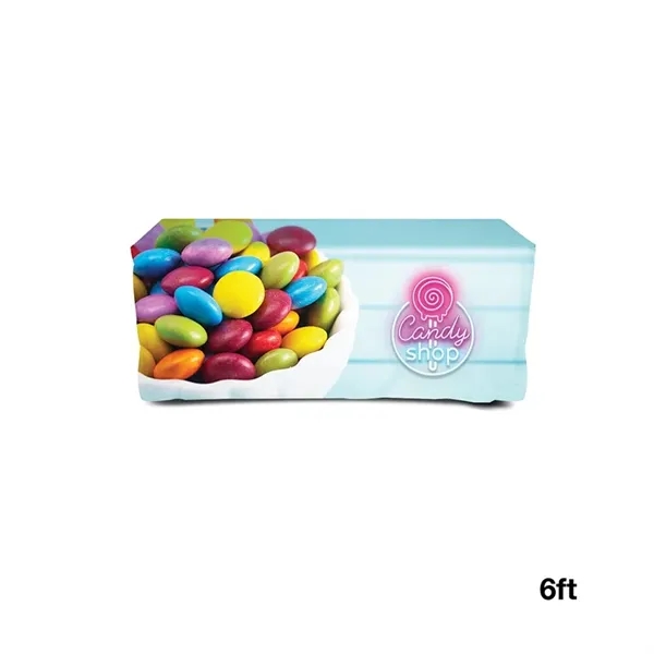 6' fitted table cover with sewn corners, 300D polyester construction, PVC... from ASI 67866 Logomark/Valumark