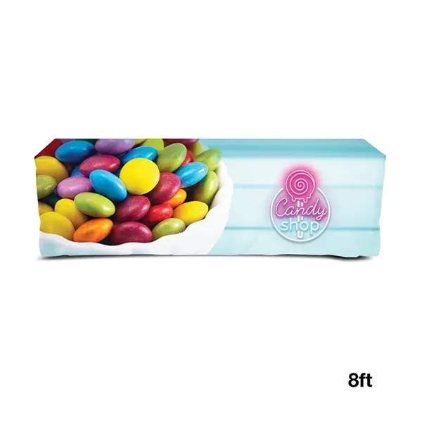 8' fitted table cover with sewn corners, 300D polyester construction, PVC... from ASI 67866 Logomark/Valumark