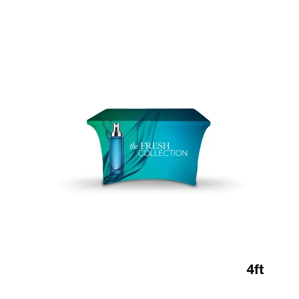 4' stretchable table cover made of 180g elastic polyester with full... from ASI 67866 Logomark/Valumark