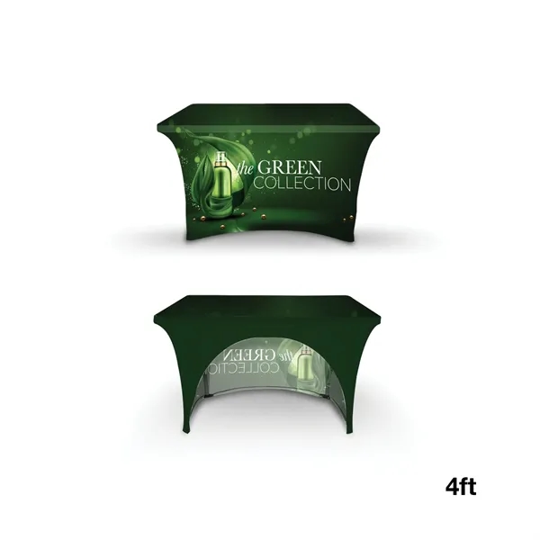 DisplaySplash 4' RPET Stretch Open Back Table Cover... from ASI 67866 Logomark/Valumark