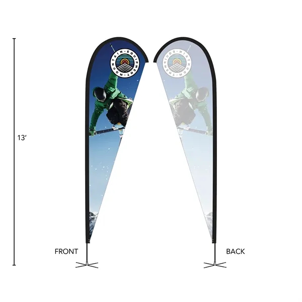 DisplaySplash 13' Single-Sided Custom Teardrop Flag... from ASI 67866 Logomark/Valumark