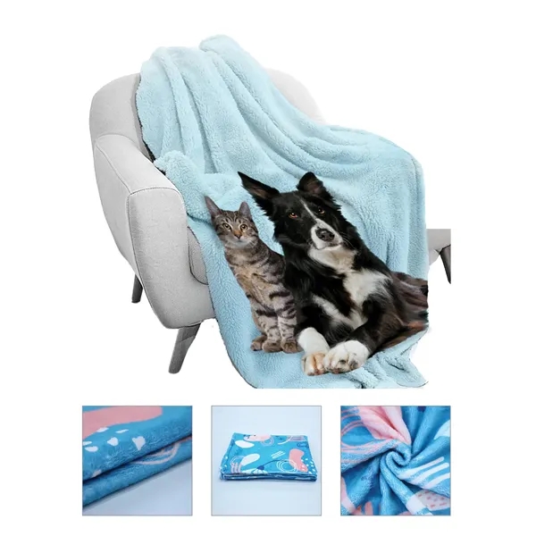 DisplaySplash 72" x 59" Custom Printed Flannel Blanket... from ASI 67866 Logomark/Valumark