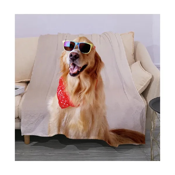 DisplaySplash 72" x 59" Custom Printed Flannel Blanket... from ASI 67866 Logomark/Valumark