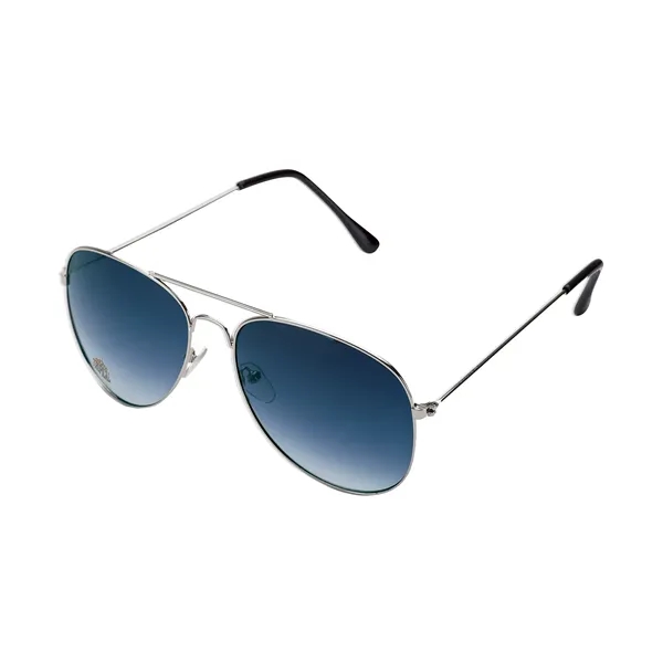 1" x 2.06" x 5.38" plastic aviator-style sunglasses with steel rims,... from ASI 67866 Logomark/Valumark / Valumark™