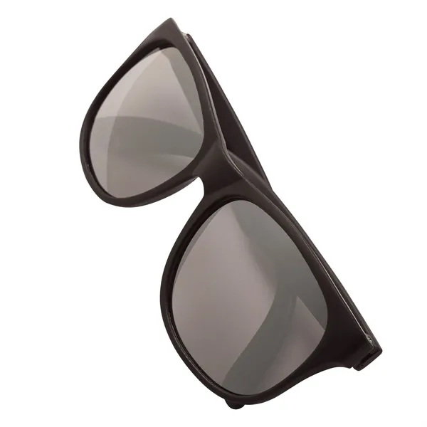 1.25" x 2.25" x 5.75" plastic sunglasses with mirrored lenses with... from ASI 67866 Logomark/Valumark / Valumark™