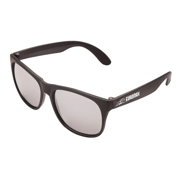 1.25" x 2.25" x 5.75" plastic sunglasses with mirrored lenses with... from ASI 67866 Logomark/Valumark / Valumark™