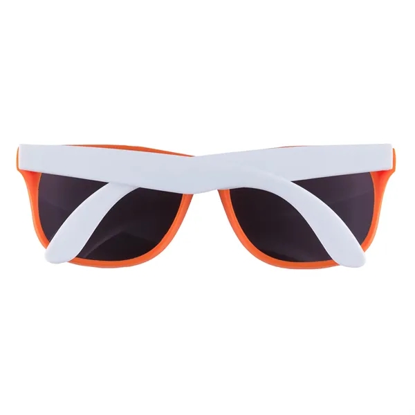 1.75" x 1.94" x 5.5" polycarbonate flare two-tone sunglasses with 100%... from ASI 67866 Logomark/Valumark / Valumark™
