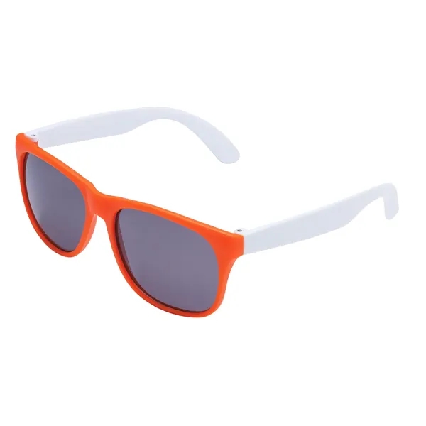 1.75" x 1.94" x 5.5" polycarbonate flare two-tone sunglasses with 100%... from ASI 67866 Logomark/Valumark / Valumark™