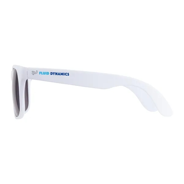 1.75" x 1.94" x 5.5" polycarbonate flare two-tone sunglasses with 100%... from ASI 67866 Logomark/Valumark / Valumark™