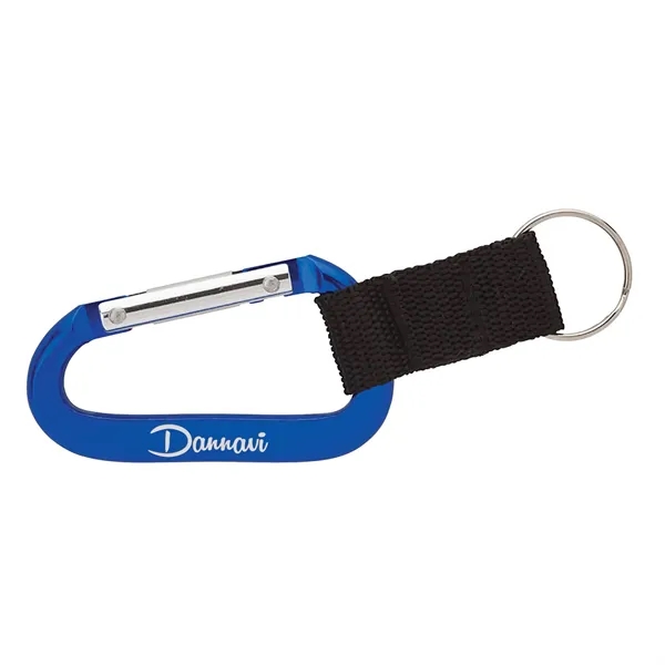 0.38" x 1.25" x 5" Alta aluminum keychain with carabiner and... from ASI 67866 Logomark/Valumark / Valumark™
