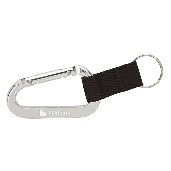 0.38" x 1.25" x 5" Alta aluminum keychain with carabiner and... from ASI 67866 Logomark/Valumark / Valumark™