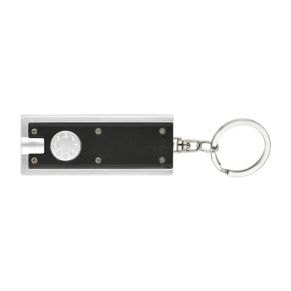 0.38" x 3.75" x 1" Ester plastic keychain with LED flashlight... from ASI 67866 Logomark/Valumark / Valumark™
