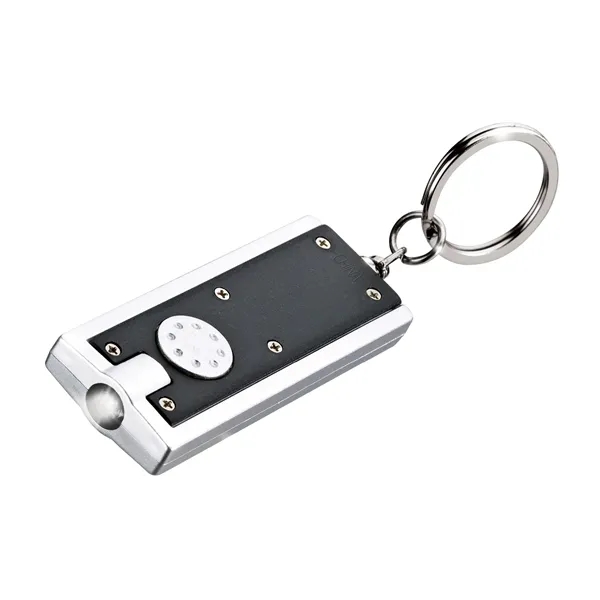 0.38" x 3.75" x 1" Ester plastic keychain with LED flashlight... from ASI 67866 Logomark/Valumark / Valumark™