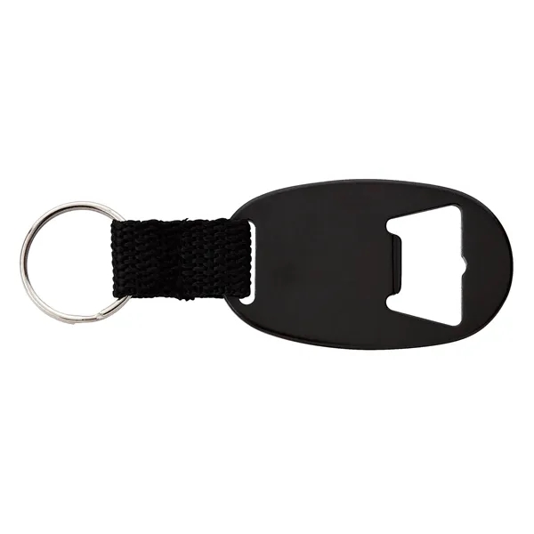 0.25" x 3.75" x 1.38" aluminum bottle opener keyring with web... from ASI 67866 Logomark/Valumark / Valumark™