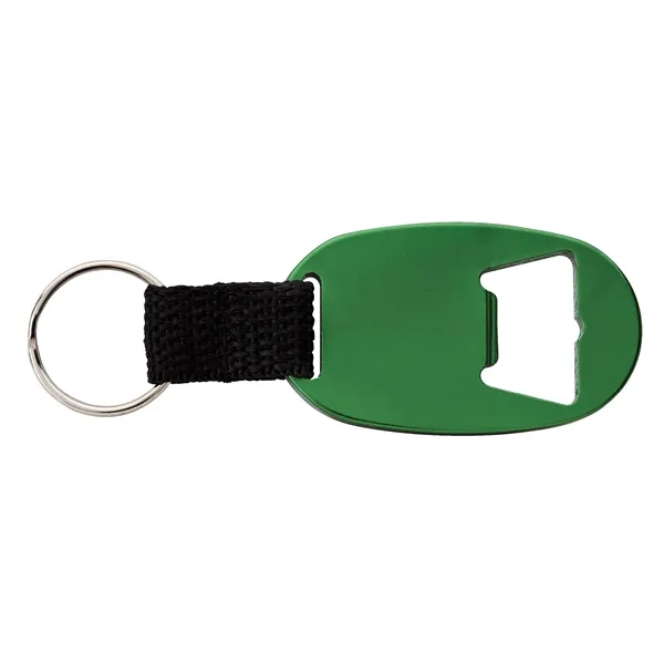 0.25" x 3.75" x 1.38" aluminum bottle opener keyring with web... from ASI 67866 Logomark/Valumark / Valumark™